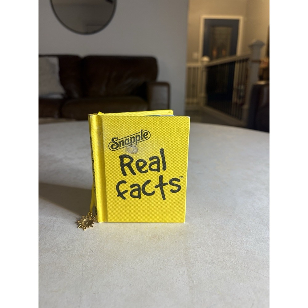 Snapple Real Facts Charming Petite Mini Book Hardcover 24K Gold Plated Sun Charm